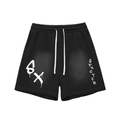 Spxctor midnight black Sun Fade Cotton Shorts